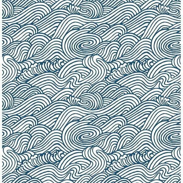 Doba-Bnt Navy Saybrook Peel & Stick Wallpaper - Navy Blue SA2818997